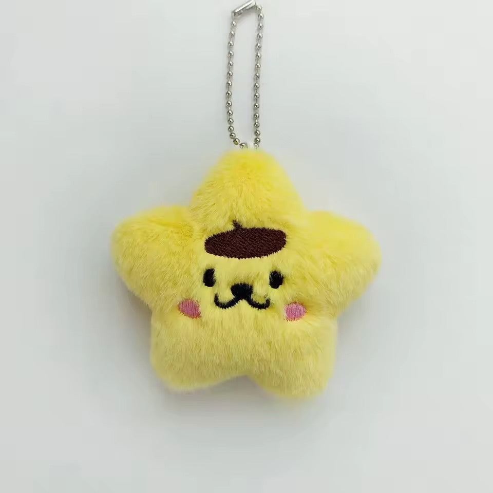 sanrio star plush keychain