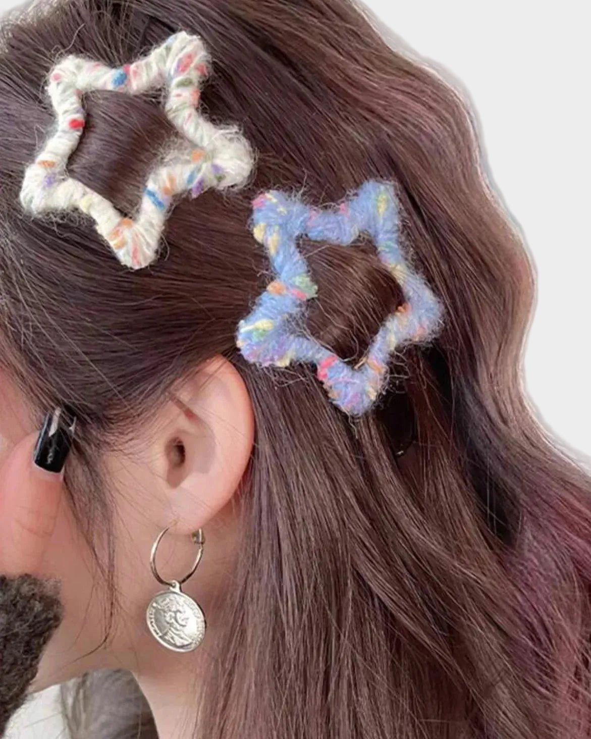 star knit hair pin