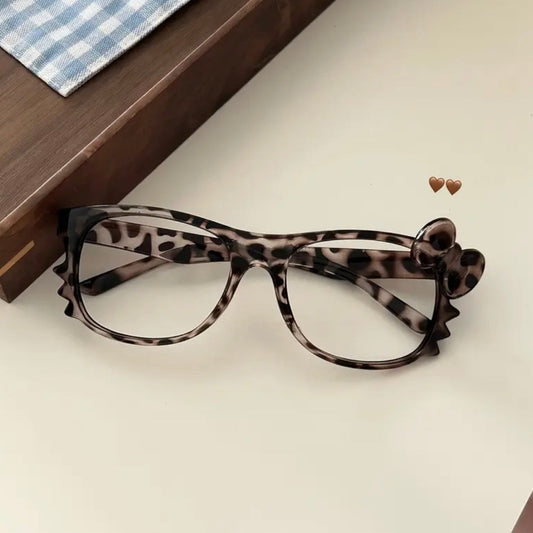 hello kitty lepord print glasses frame