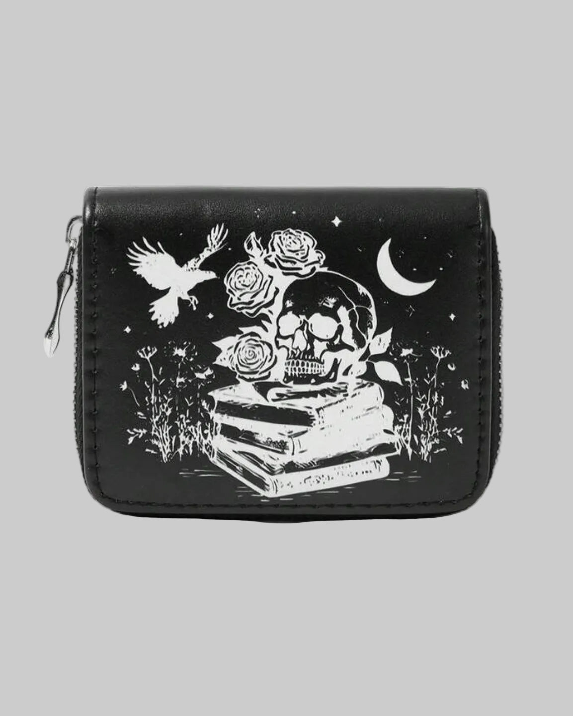 gothic skull black wallet