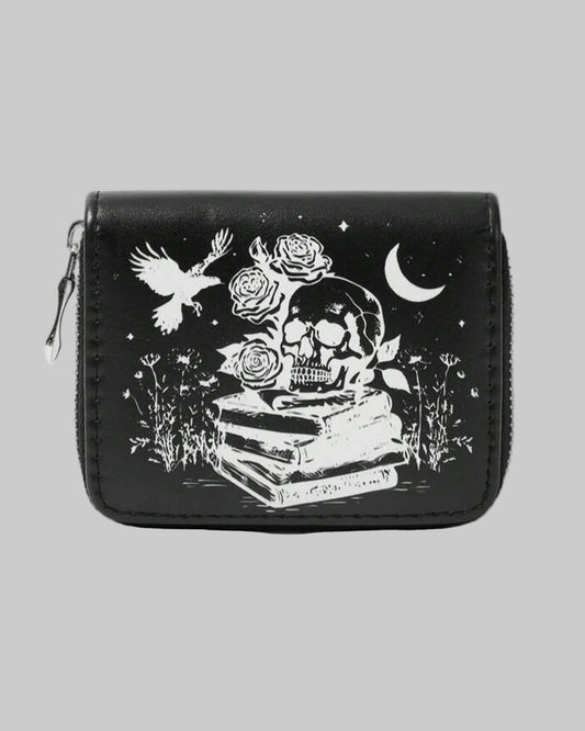 gothic skull black wallet