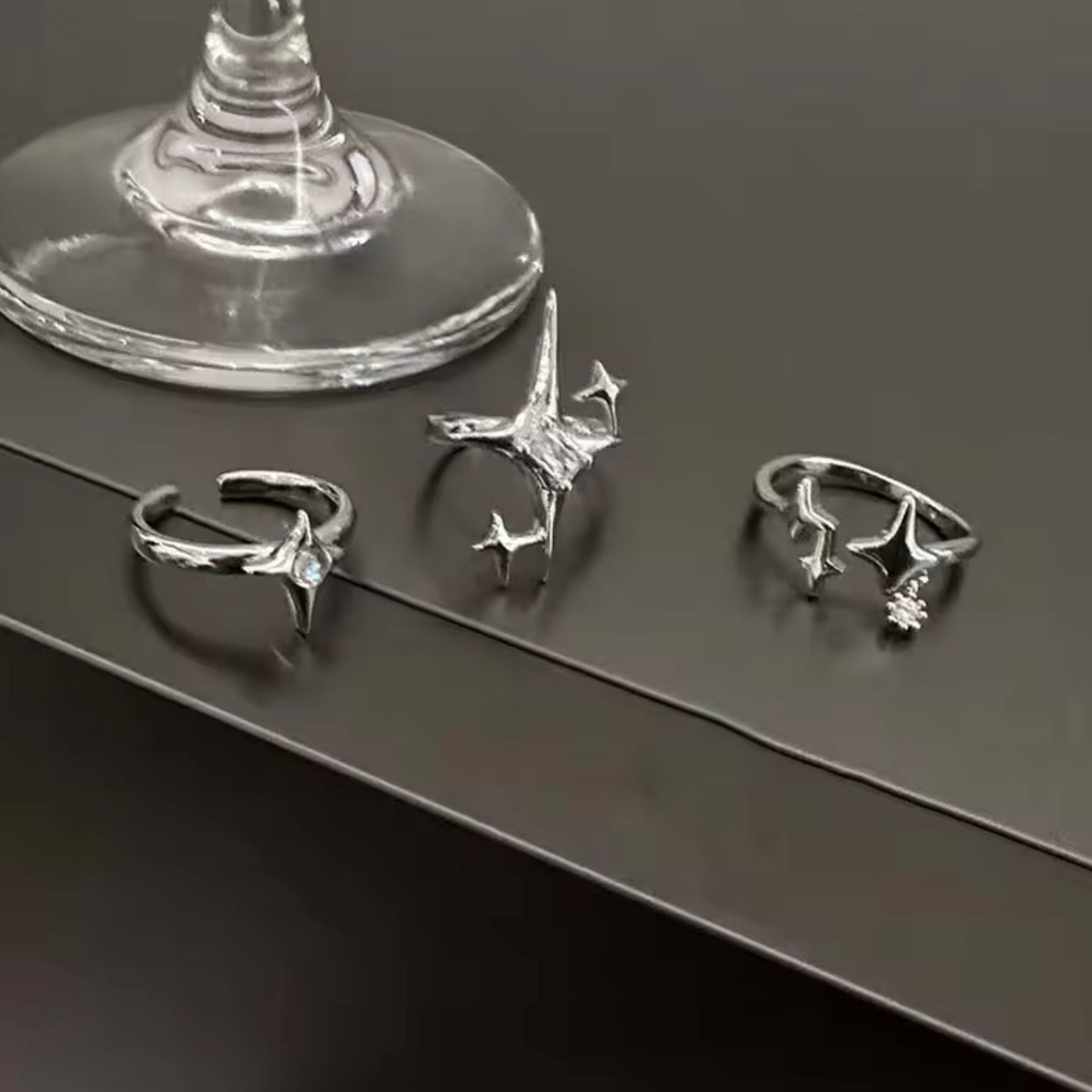 sparkle ring set