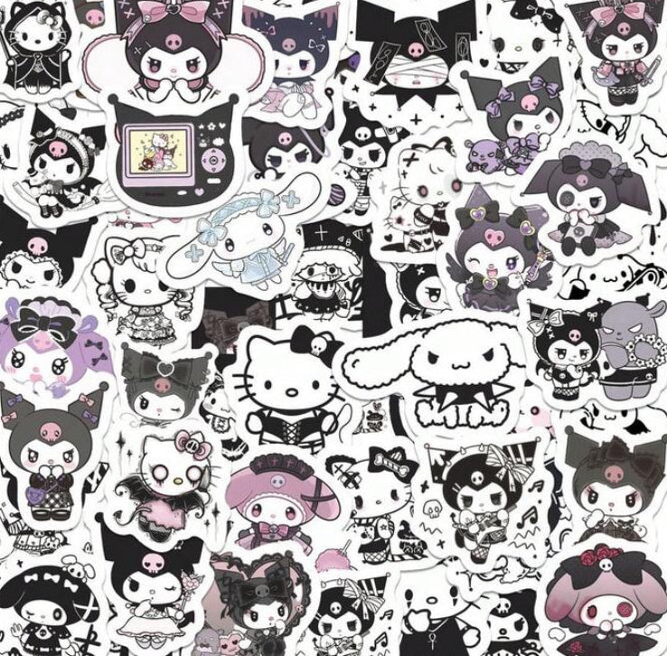 gothic sanrio sticker pack