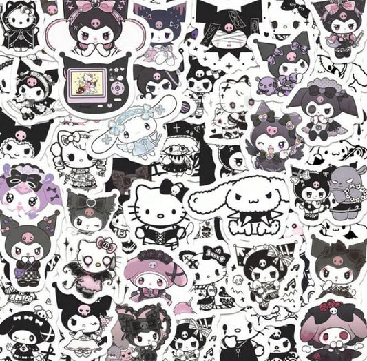 gothic sanrio sticker pack