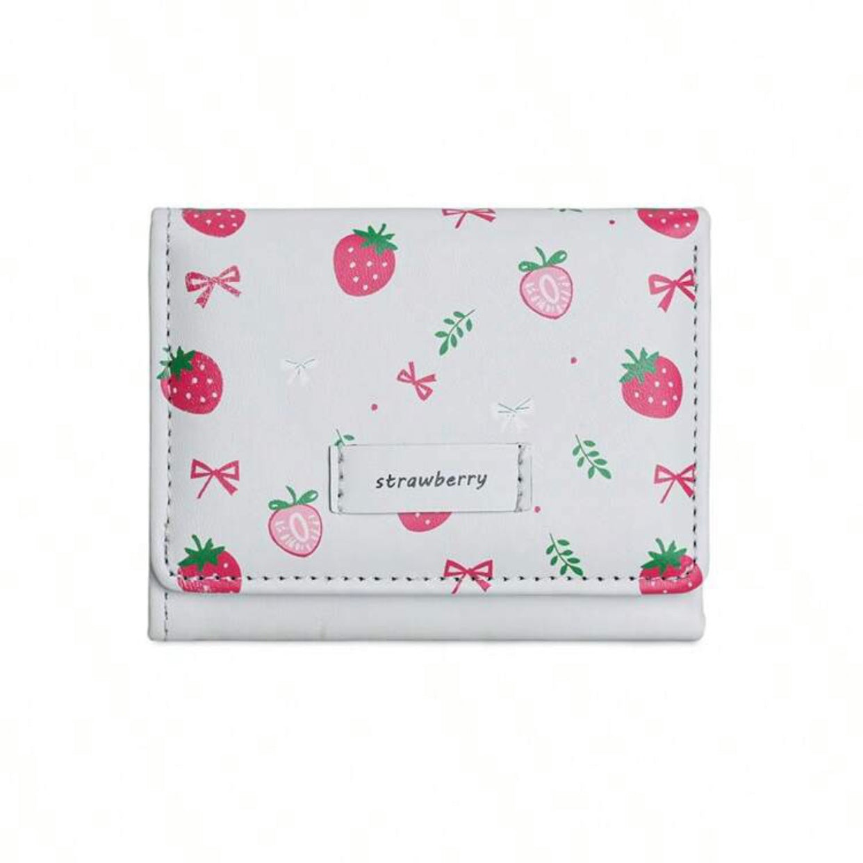 strawberry tri fold wallets