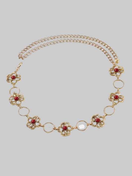 flower gold waist chain
