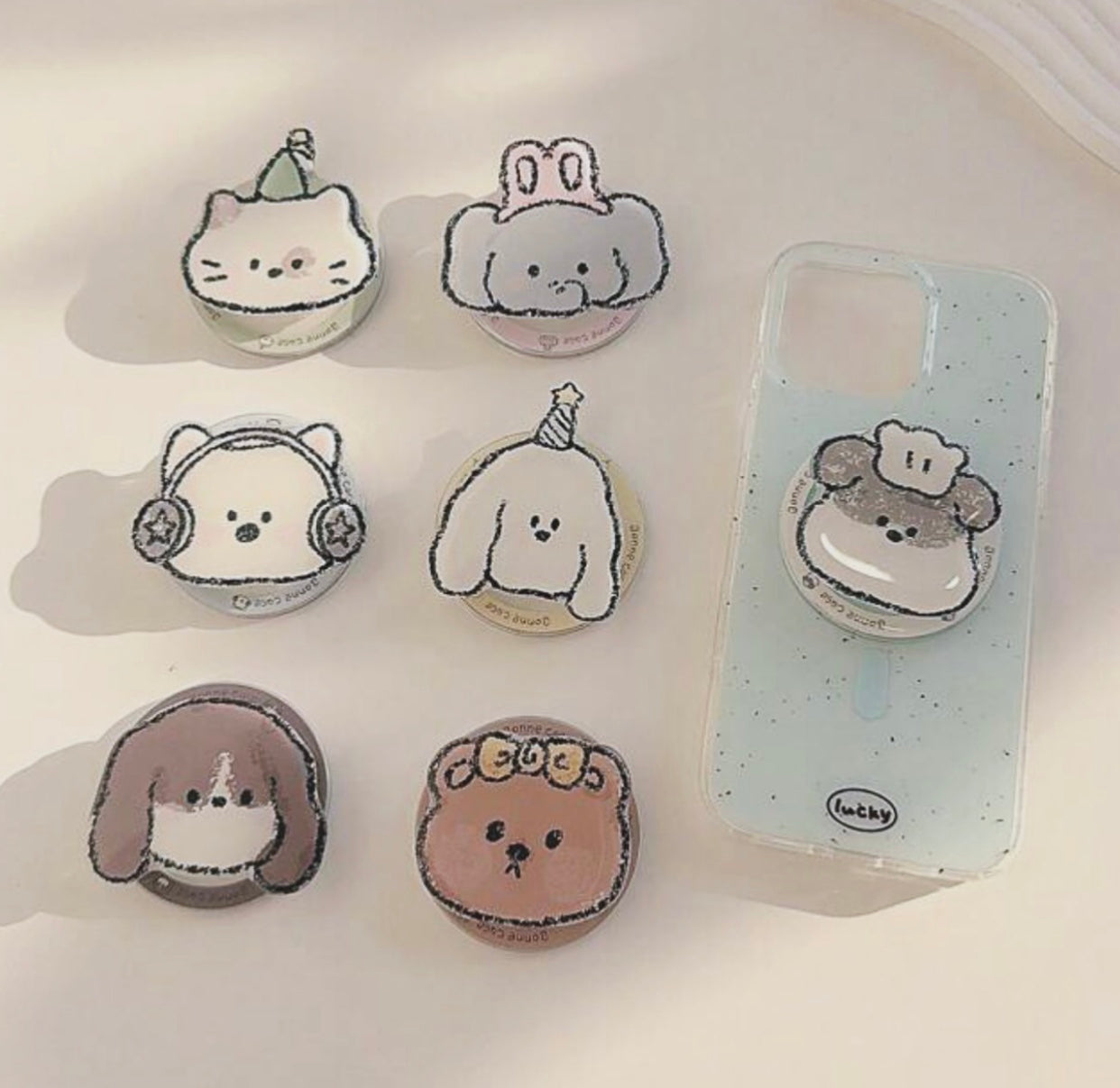 cutesy animal pop sockets
