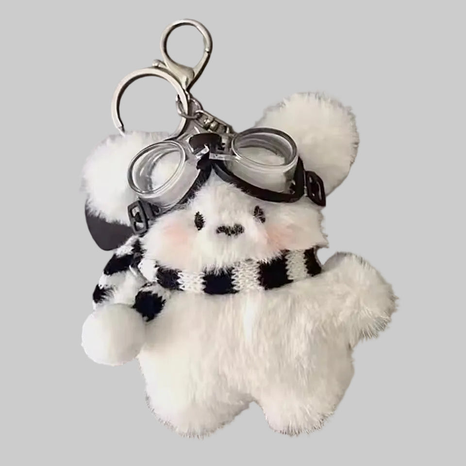 puppy plushie keychain