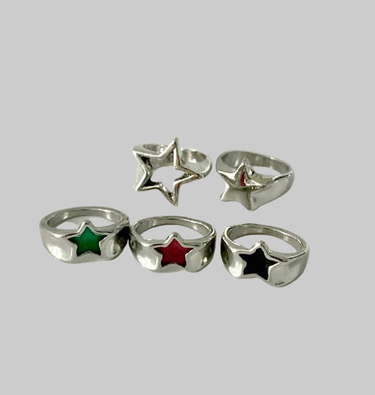 silver star rings