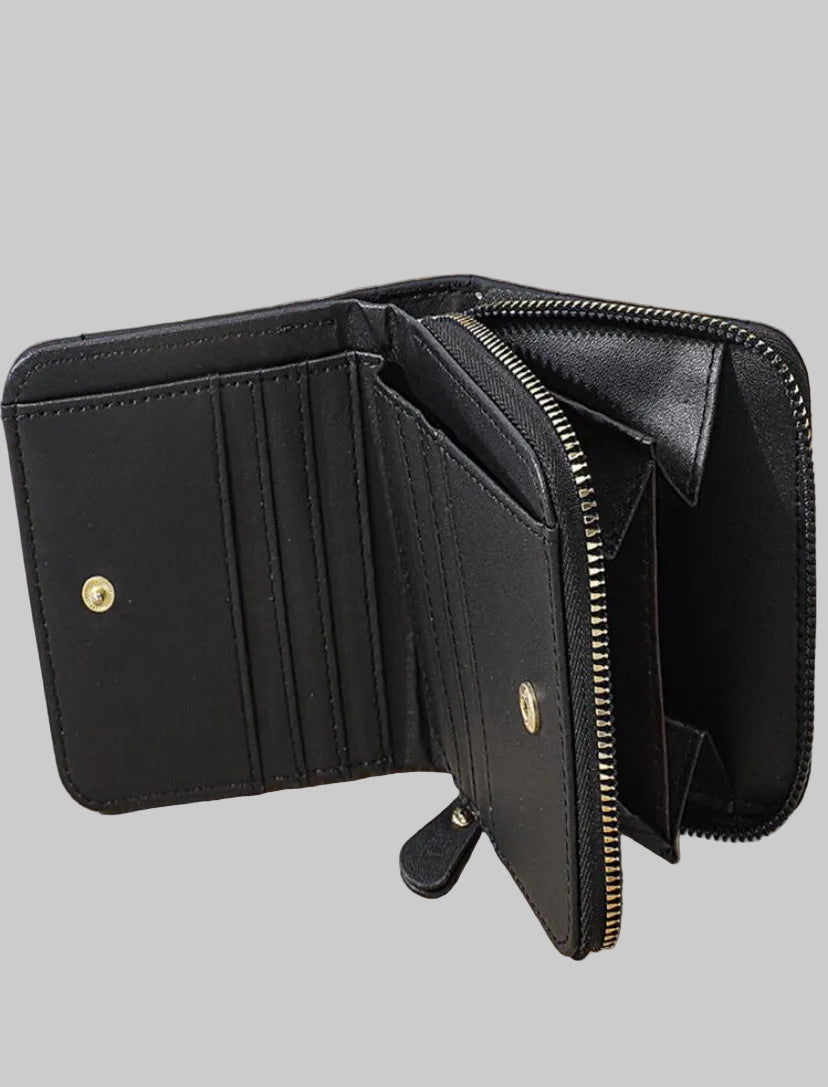 leather plaid wallets