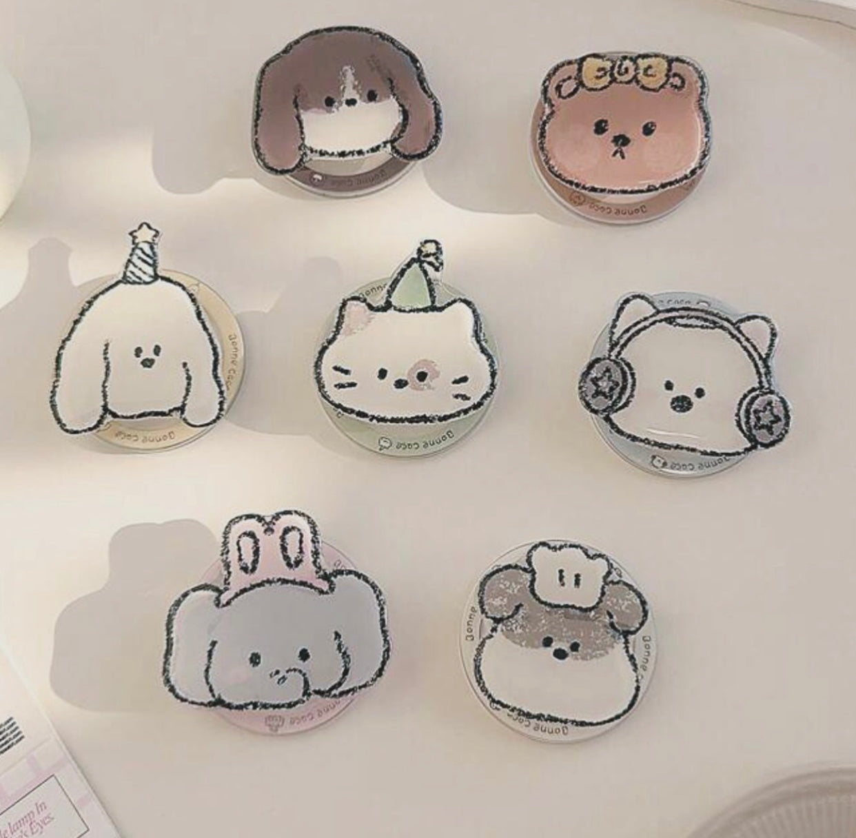 cutesy animal pop sockets
