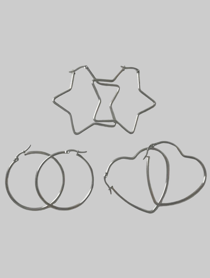 silver hoops