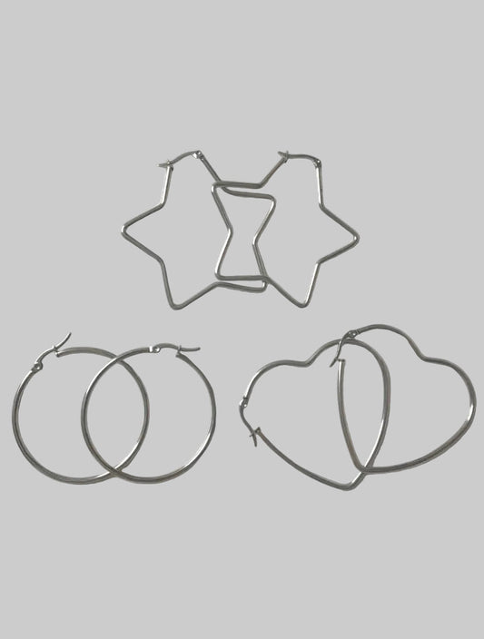 silver hoops