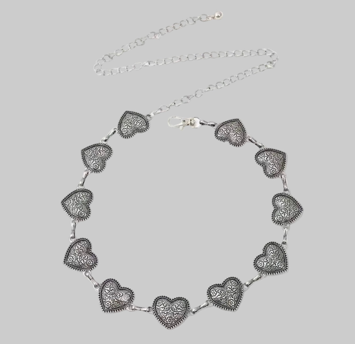 retro heart waist chain