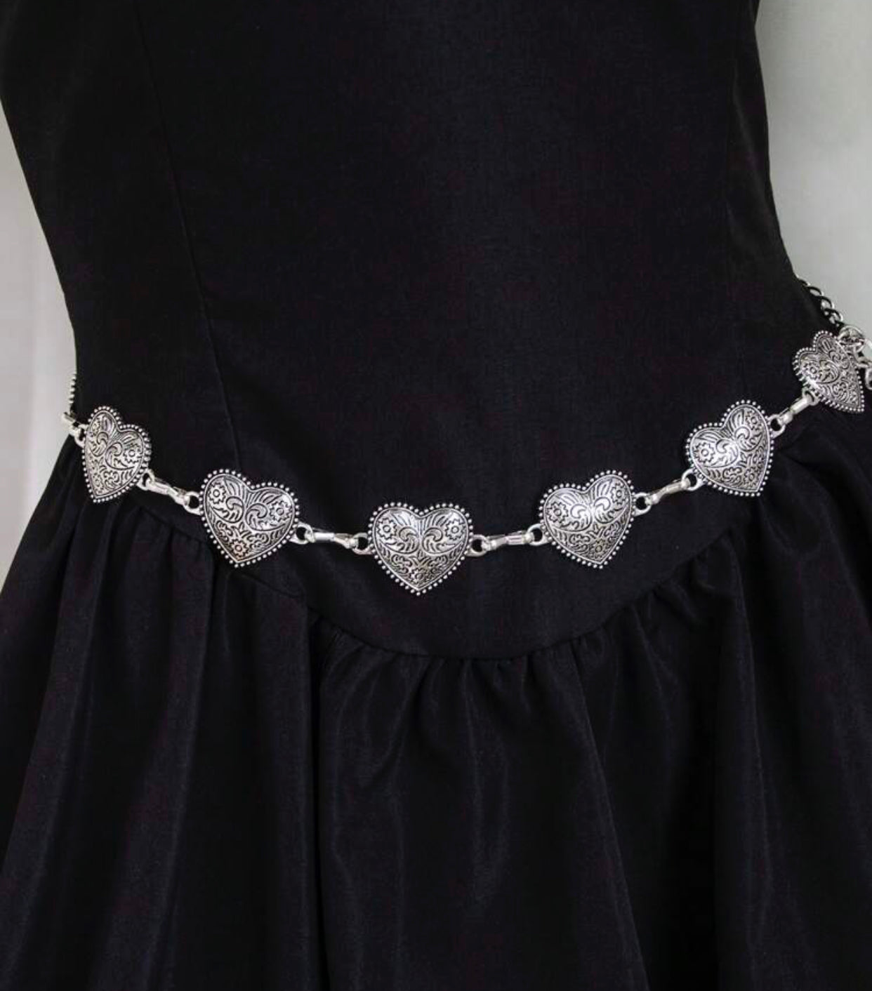 retro heart waist chain