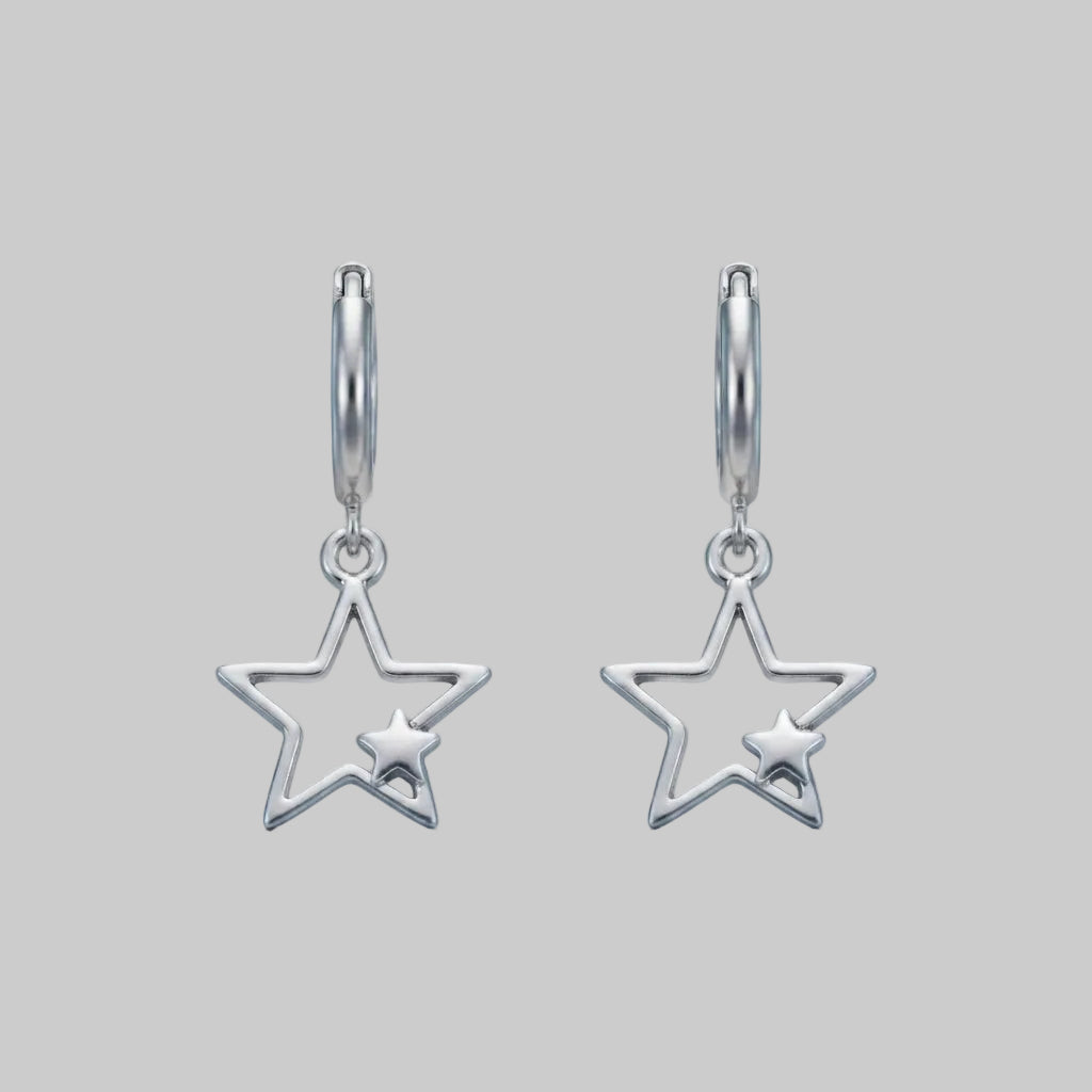 hollow star hoops