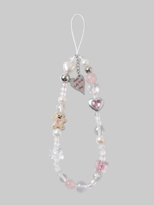 bear heartie phone charm