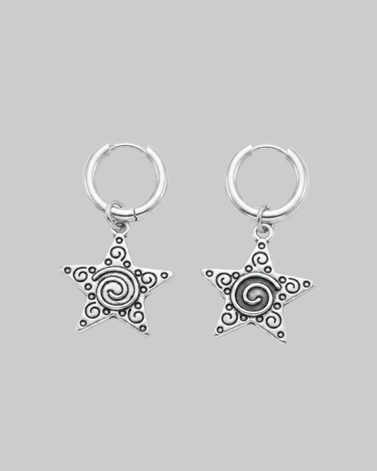 swirly star hoops