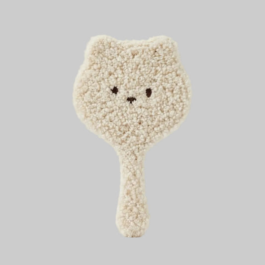 plushie bear hand mirror