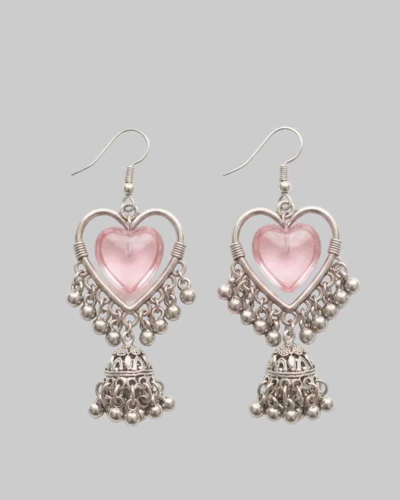 glass heart jhumkay