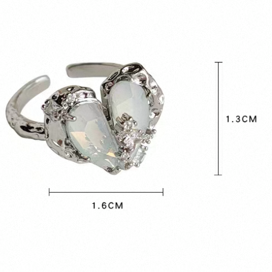 split heart ring