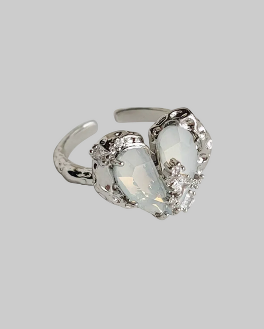 split heart ring