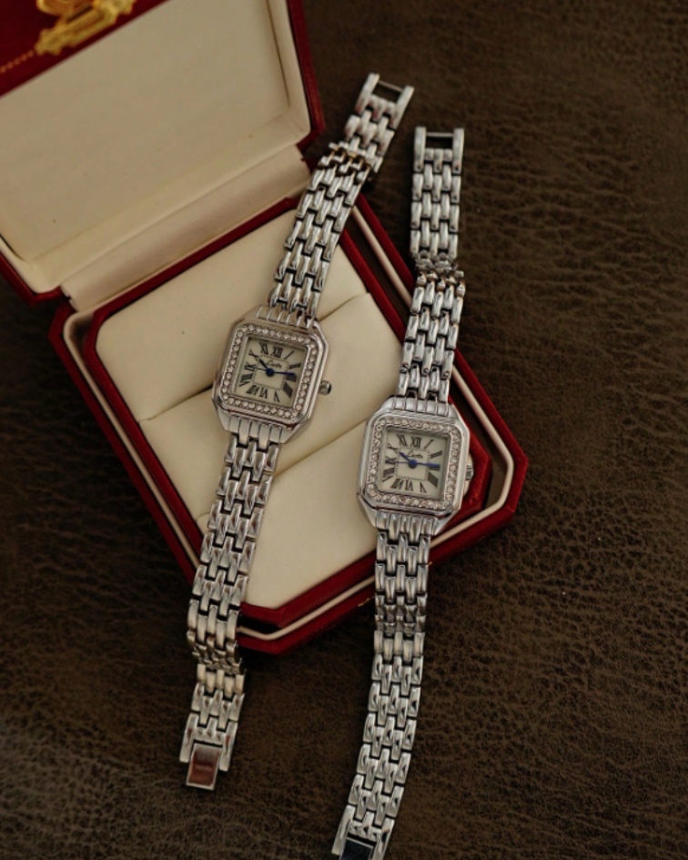french style rhinestone watch