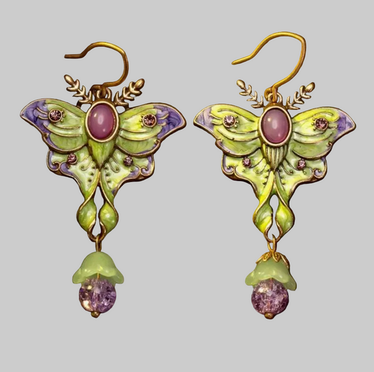 moth earrings