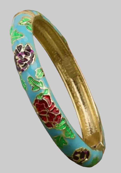 muse enamel floral bangles