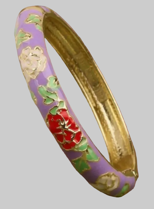 muse enamel floral bangles