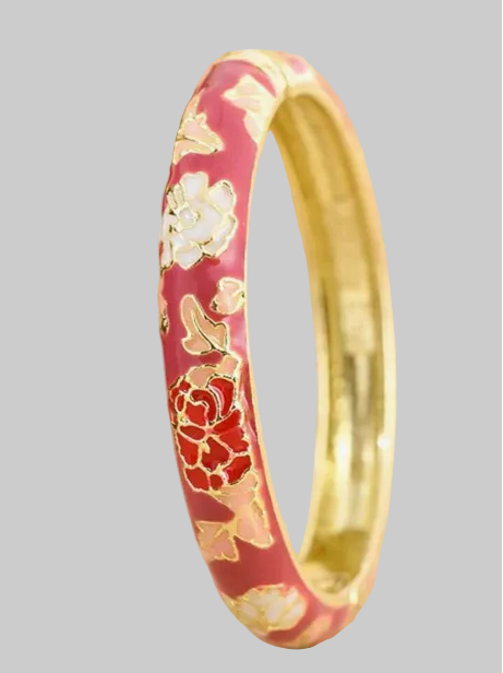 muse enamel floral bangles