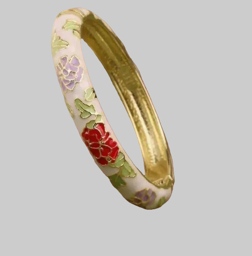 muse enamel floral bangles