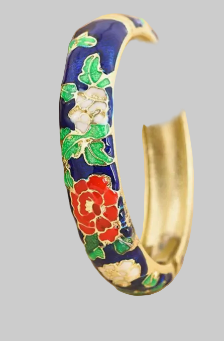 muse enamel floral bangles