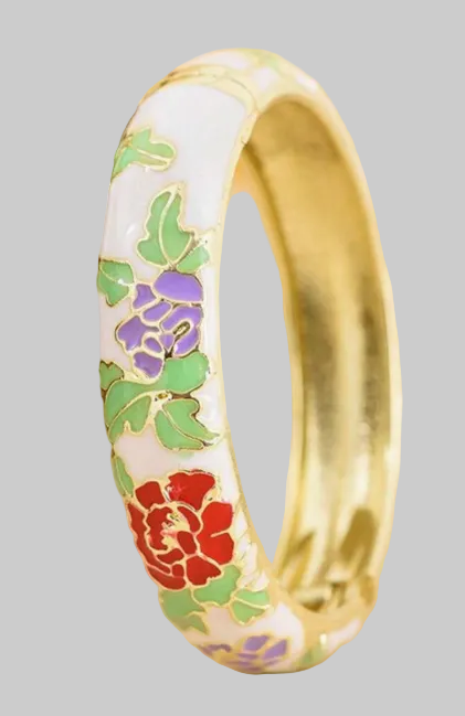 muse enamel floral bangles