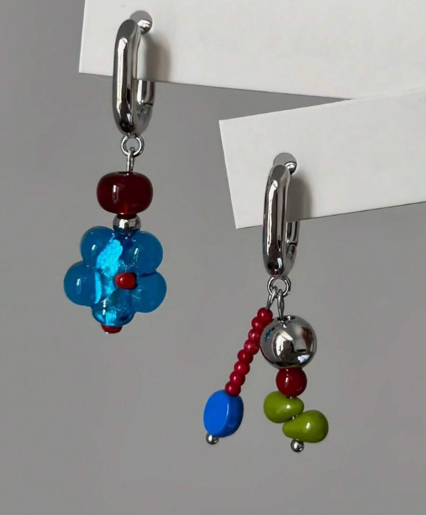 asymmetrical chaos earrings