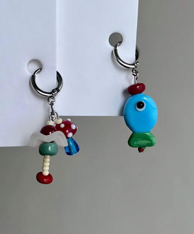 asymmetrical chaos earrings