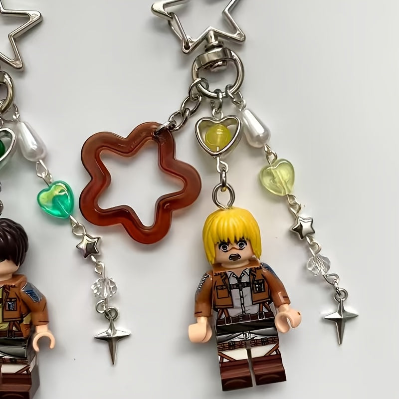 attack on titan lego keychain