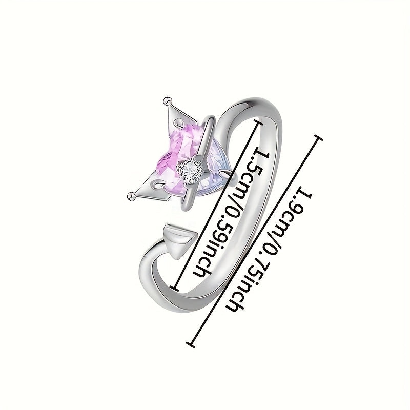 kuromi crystal ring