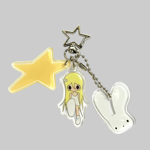 blonde hair stargirl keychain
