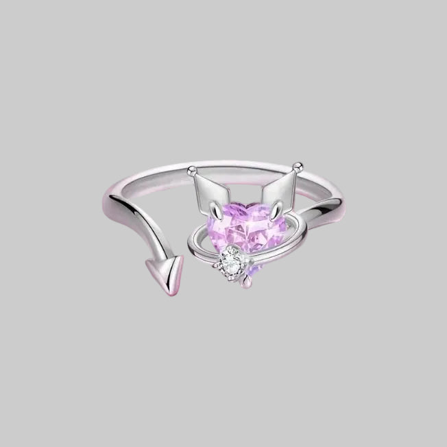 kuromi crystal ring