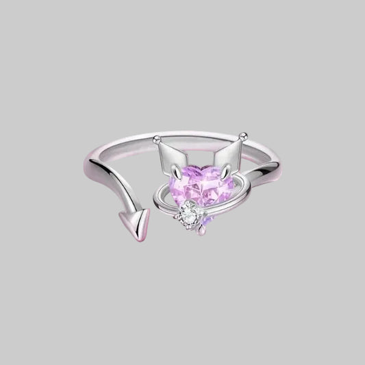 kuromi crystal ring
