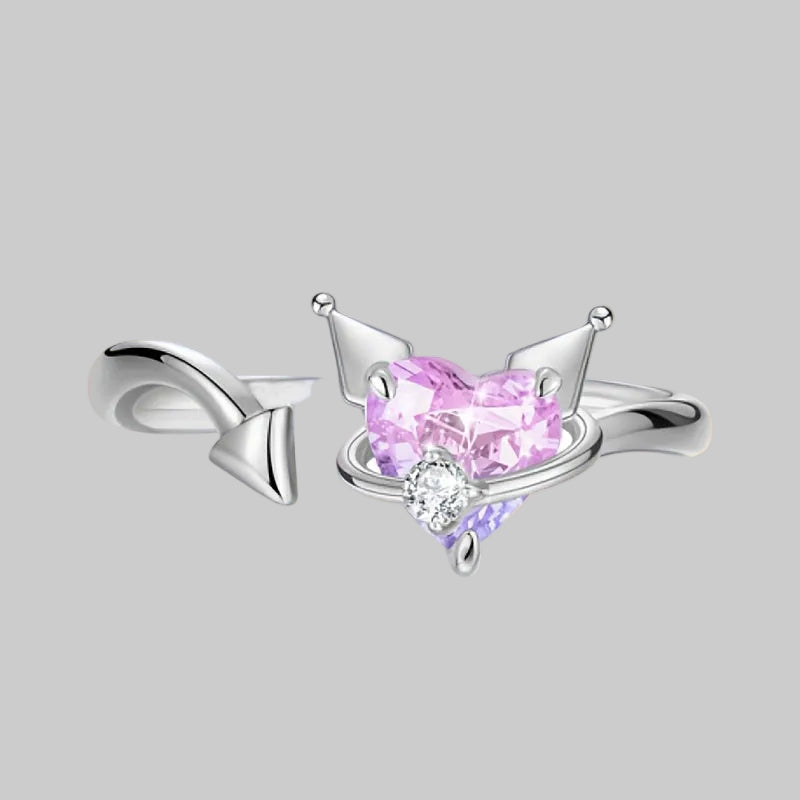 kuromi crystal ring