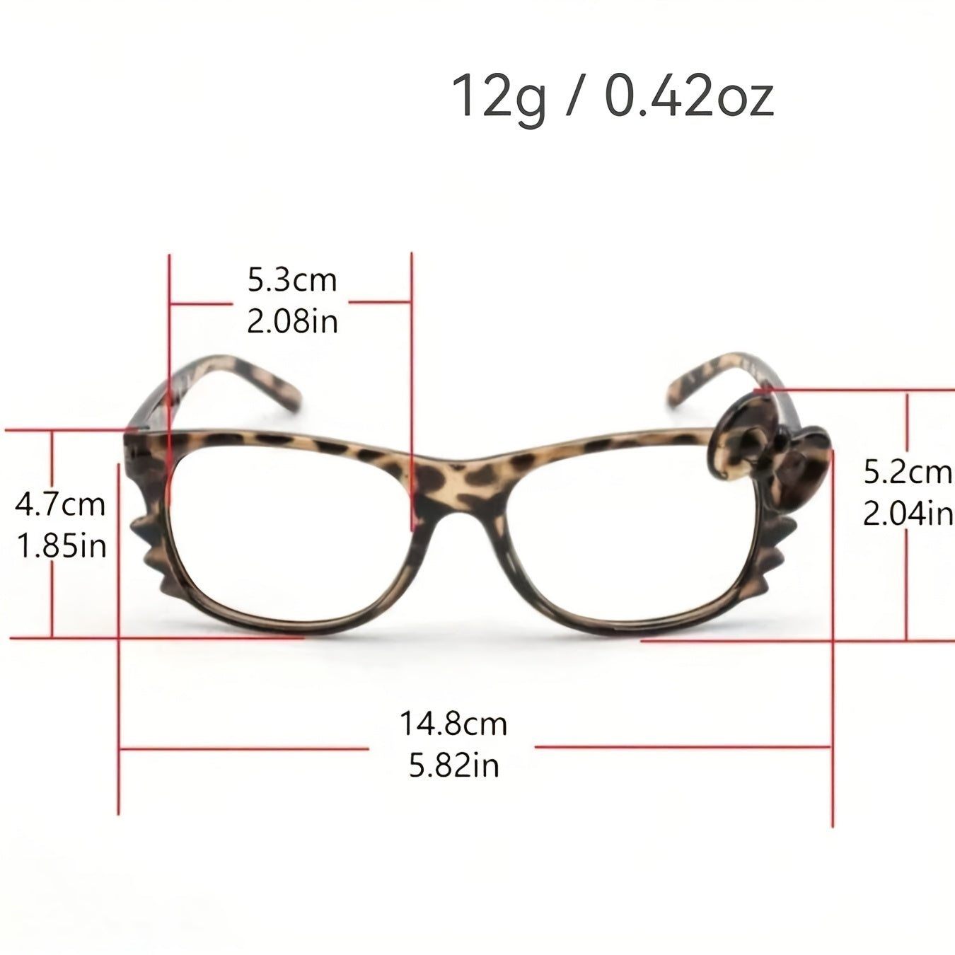 hello kitty lepord print glasses frame