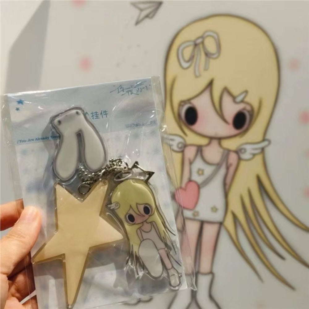 blonde hair stargirl keychain