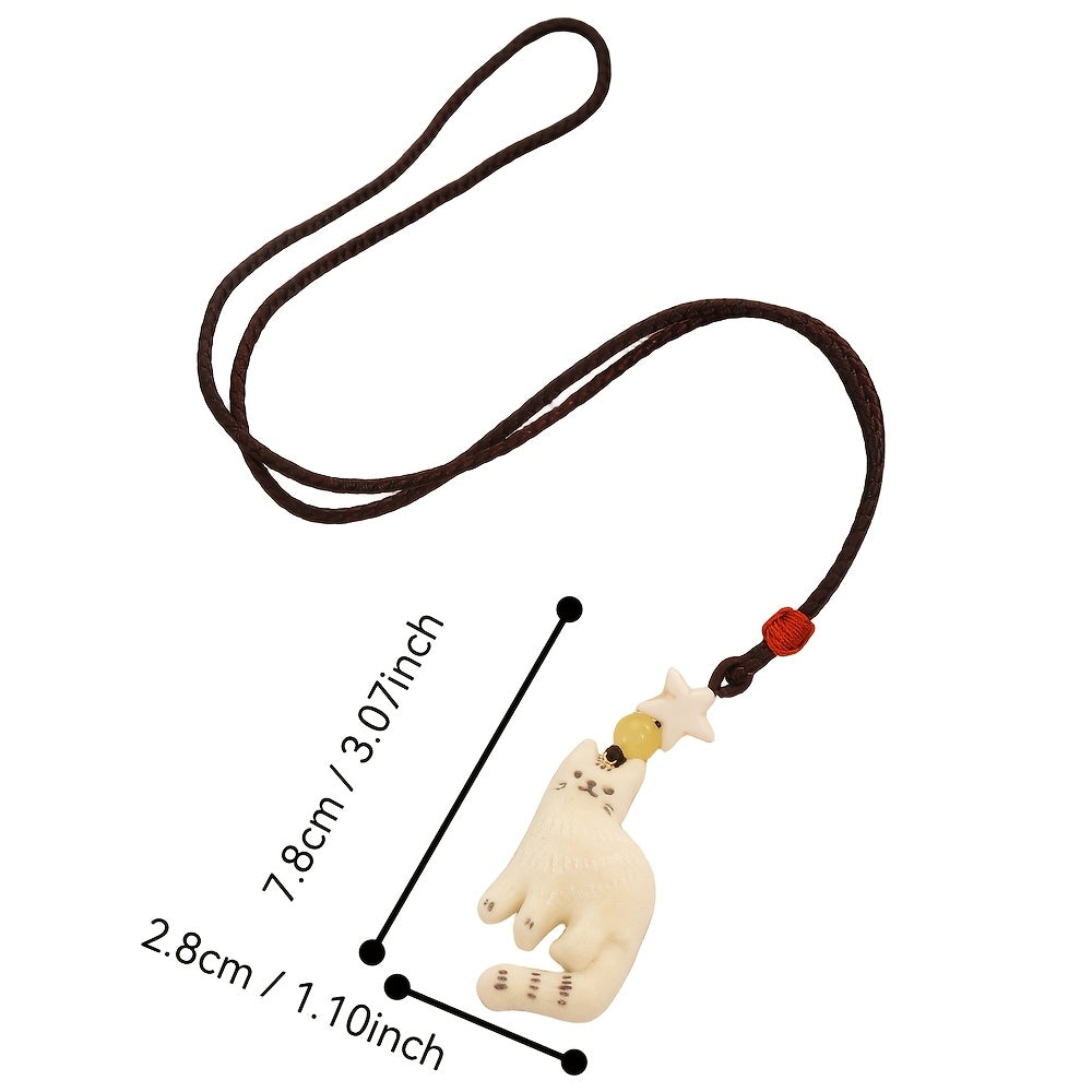 cat knitten necklace