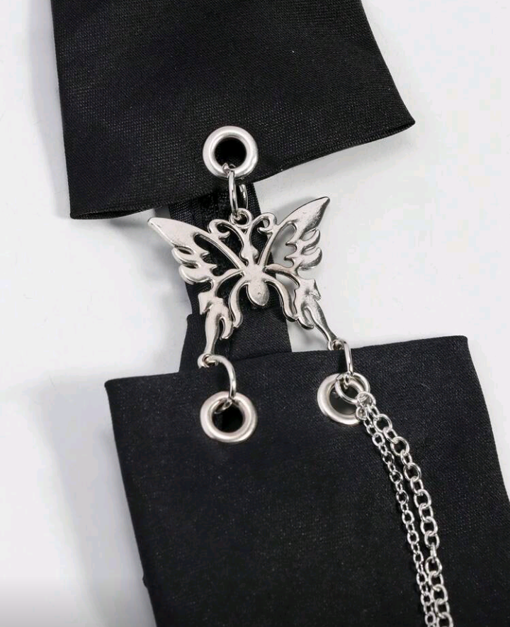 butterfly charm tie
