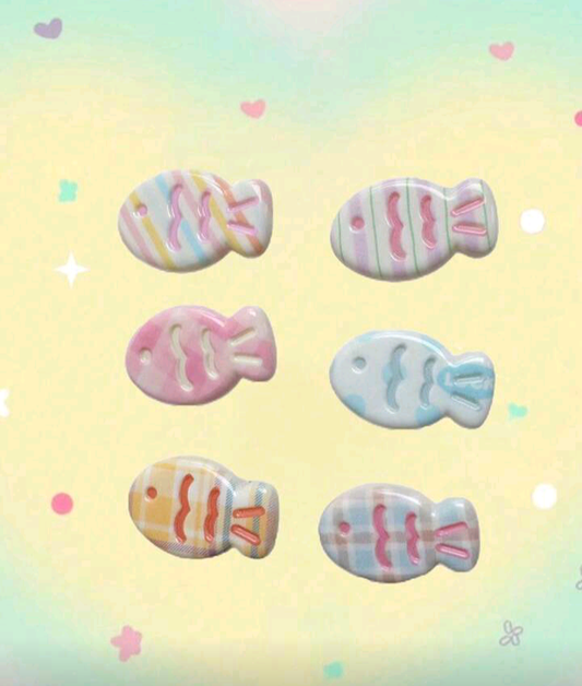 cute fish hair pins 6 pcs