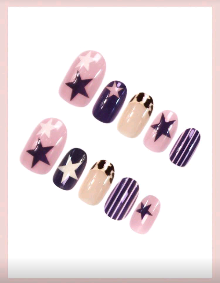 blue star nails