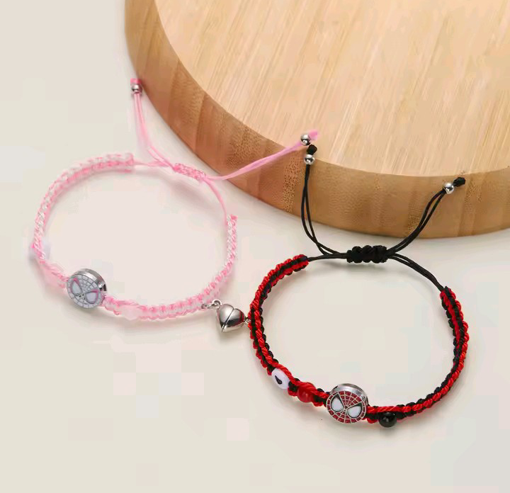 couple's matching bracelets (hello kitty, spiderman, batman)