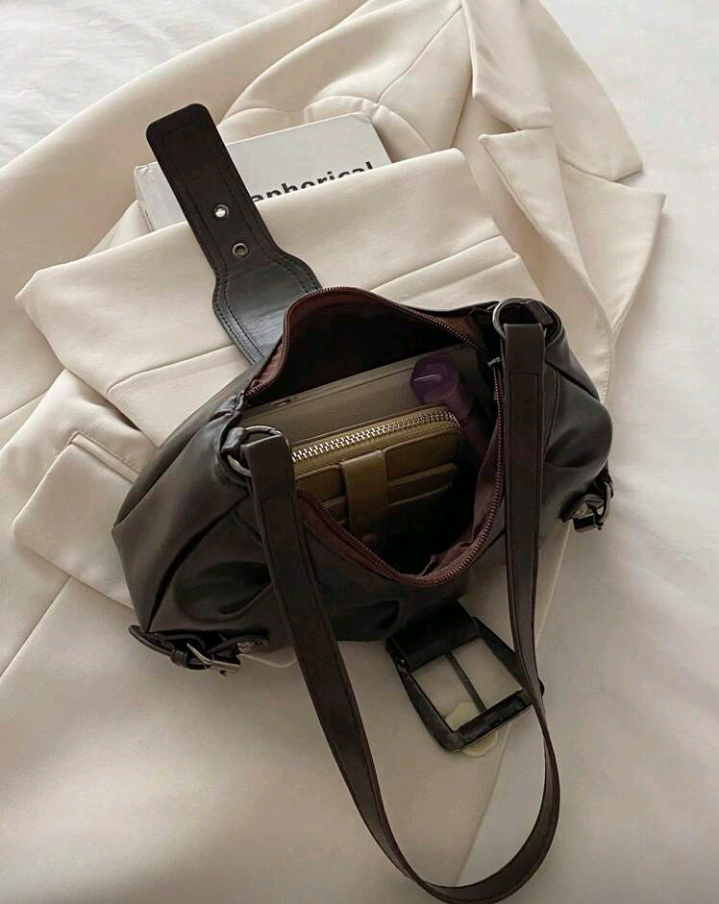 biker punk handbag (coffee color)